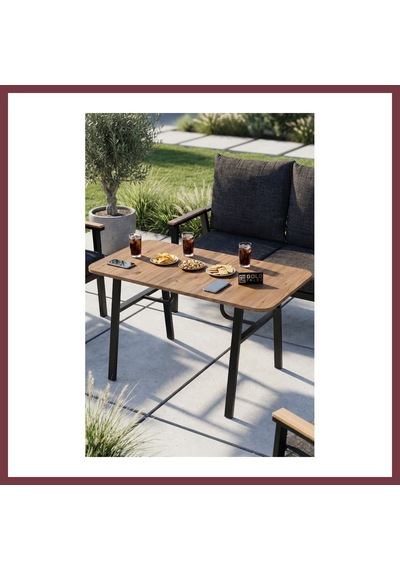 Storeşahin Bahçe Masası Ahşap Balkon Teras Cafe Masa Modern Dış Mekan Masa 9832 Atlantik Çam Sadece Masa Shn0720