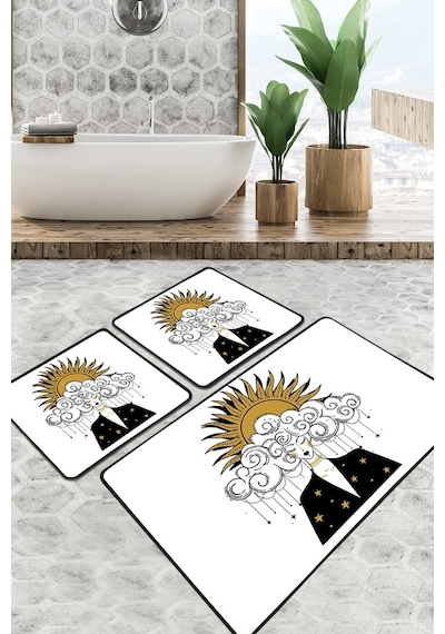 Afitab Banyo Halısı Djt 3 Lü Set Çok Renkli