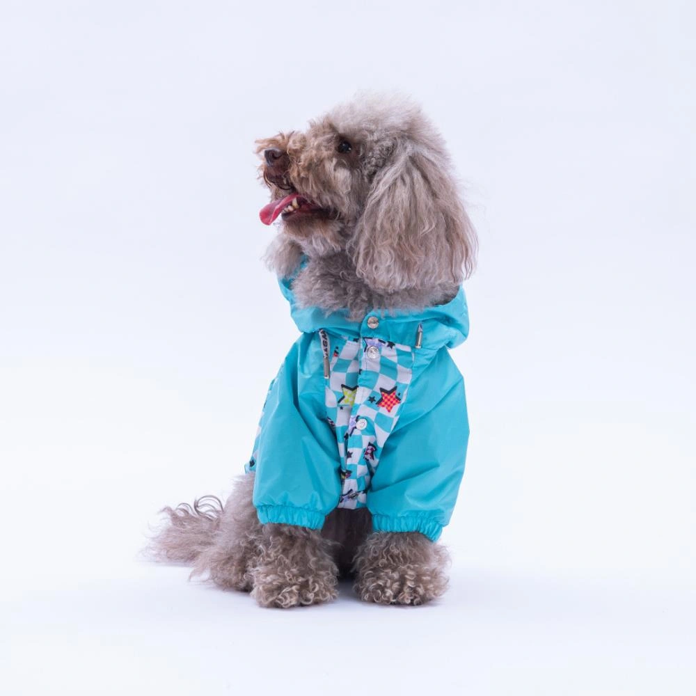 Barcelona Nights Yıldız Desenli Köpek Mont Köpek Yağmurluk Köpek Kıyafeti Köpek Elbisesi