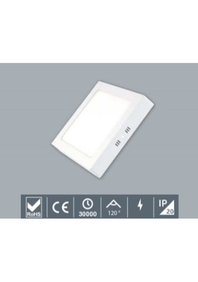 İnoled 2762-01 24 Watt Sıva Üstü Kare Led Panel Armatür Beyaz