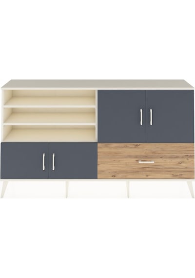 Arges Konsol 5 Raflı Tek Çekmeceli 4 Kapaklı 176x30x99 Aytaşı-ant Aytaşı-antrasit/çam Arges Konsol 5 Raflı Tek Çekmeceli 4 Kapaklı 176x30x99 Aytaşı-ant Aytaşı-antrasit/çam