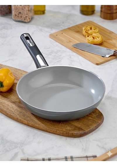 Vista Seramik Omlet, Mühürleme, Izgara Tava 26 Cm Gümüş- Siyah