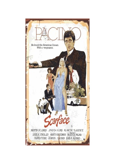 Pacino - Retro Ahşap Poster Özel Koleksiyon Hbb Renkli - 143037952 Renkli