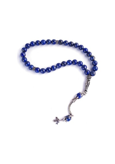 Maranki Gümüş Uçlu Lapis Tesbih 8 ML