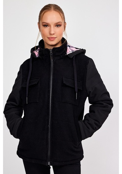 Alexander Gardi Alexandergardı Kapüşonlu Yünlü Comfort Fit Mont E20-379401 001
