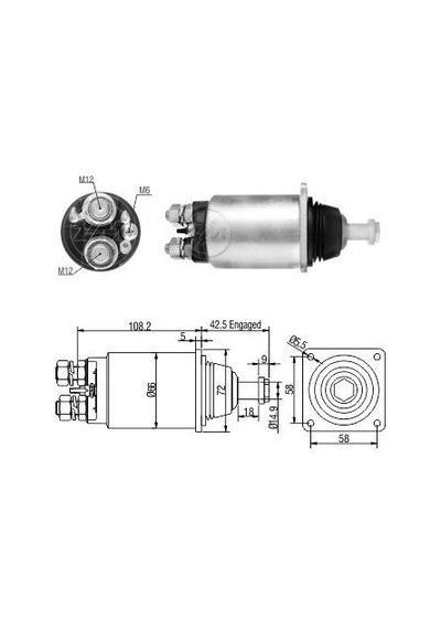 Zm-av Mars Otomatıgı 24v Mercedes Actros 4 Delık Kısa Tıp Cıvatalı Model Tıpı 1941 AOD-ZM 0832