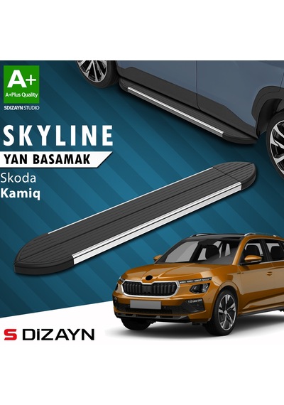 S-dizayn Skoda Kamiq Skyline Krom Yan Basamak 183 Cm 2019 Üzeri A+ Kalite