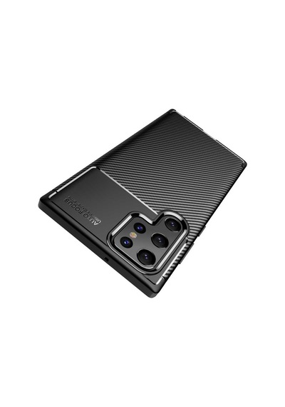 Samsung Uyumlu Galaxy S22 Ultra Kılıf Karbon Silikon Case Kapak