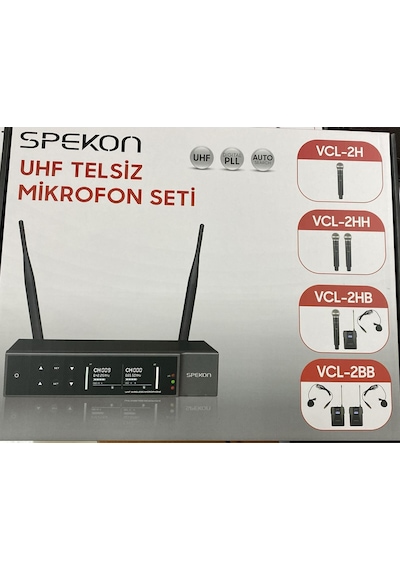 Spekon Vcl-2hh 2 El Uhf Telsiz Mikrofon