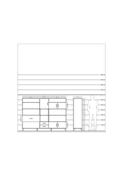 Hyperion Dolap 13 Raflı 3 Çekmeceli 5 Kapaklı 220x44x163 Çam-antrasit Antrasit - Atlas Çam Hyperion Dolap 13 Raflı 3 Çekmeceli 5 Kapaklı 220x44x163 Çam-antrasit Antrasit - Atlas Çam