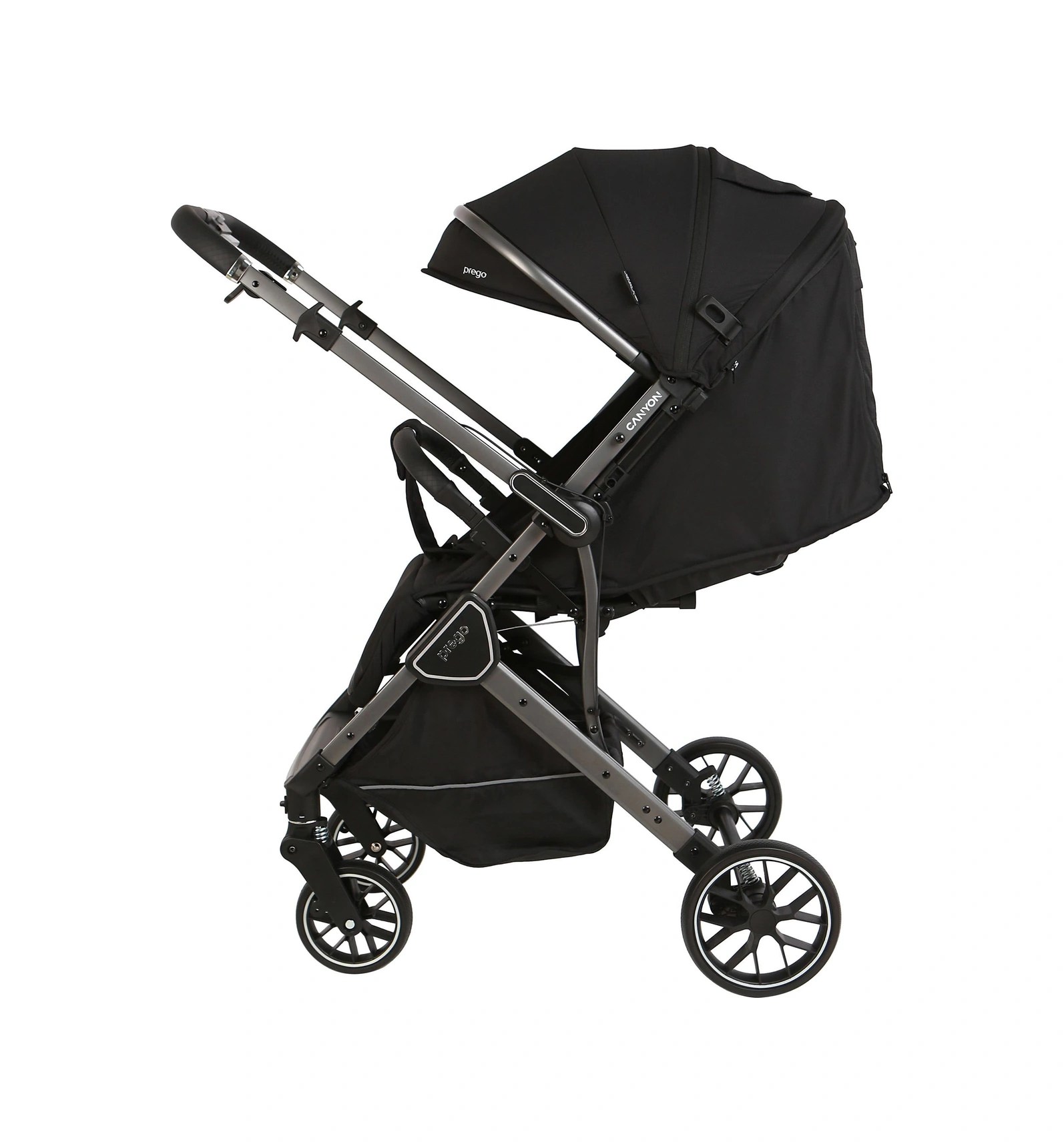 Prego Canyon Koldan Çift Yönlü Kabin Boy Bebek Arabası Siyah