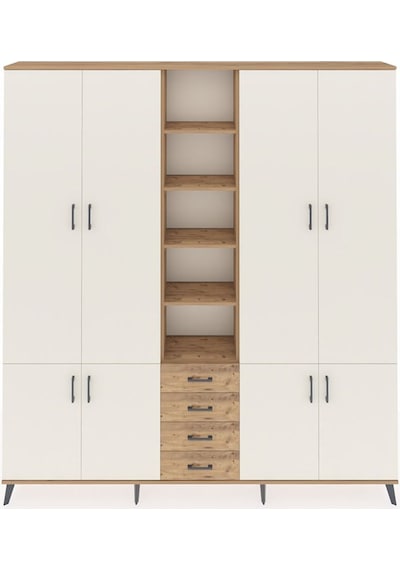 Arges Dolap 17 Raflı 4 Çekmeceli 8 Kapaklı 220x30x243 Çam-aytaşı/çam Aytası/atlas Çam Arges Dolap 17 Raflı 4 Çekmeceli 8 Kapaklı 220x30x243 Çam-aytaşı/çam Aytası/atlas Çam
