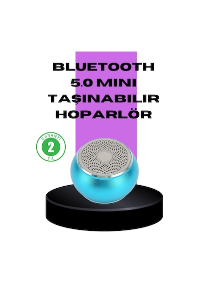 Taşınabilir Mini Bluetooth Hoparlör 9m Menzil Dahili Mikrofon
