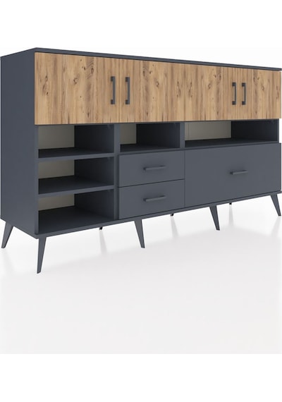 Hyperion Konsol 8 Raflı 3 Çekmeceli 4 Kapaklı 176x44x99 Antrasit- Antrasit-çam/antrasit Hyperion Konsol 8 Raflı 3 Çekmeceli 4 Kapaklı 176x44x99 Antrasit- Antrasit-çam/antrasit