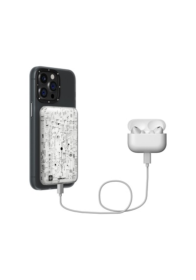 Youngkit Tech Serisi 15 W 5000 mAh Hızlı Şarj Özellikli Wireless Powerbank - Beyaz