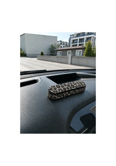 Kristal Taşlı Açık Leopar Taş Kaplı Numaratör Araç İçi Numaralık Gümüş Kristal Taşlı 5