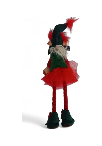 Renkli Kısa Saçlı Elf Bebek Yeşil Yelekli