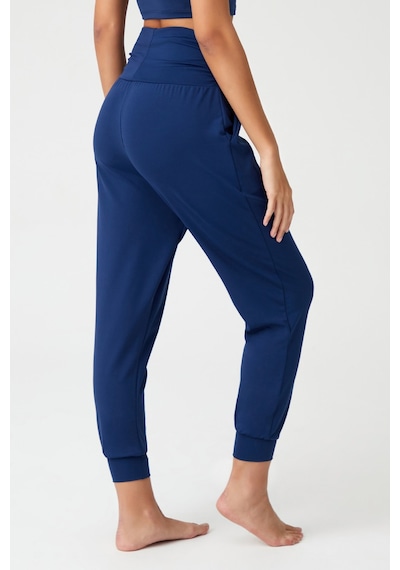 Los Ojos Lacivert Beli Lastikli Şalvar Görünümlü Harem Pantolon Yoga Joggers Lacivert Lacivert