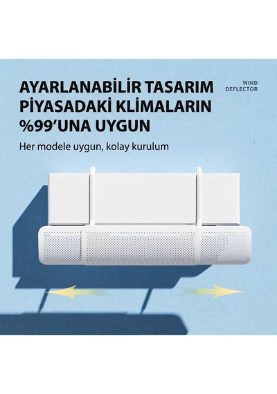 Lexroo Ayarlanabilir Split Tipi Klima Hava Yönlendirici Filtre 57-96 Cm, Klima Siperliği