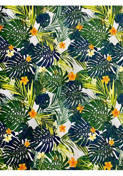 Enesar Home Palmiye Desen Dijital Baski Döşemelik Kumaş 100 x 140 cm