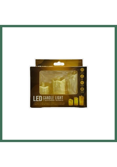 En-cag 3'li Led Mum Bss Çok Renkli