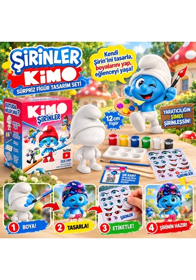 Arkhenx Kimo Şirinler Sürpriz Figür Tasarım Seti Bzs1