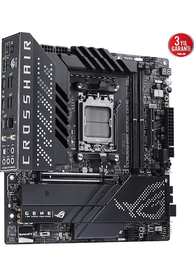 Asus Rog Crosshaır X670e Gene Amd X670 Am5 Ddr5 6400 2xusb4 Thunderbolt 3x M2 Usb3.2 Wifi 6e Aura Rgb 2.5gbit Lan Matx Anakart