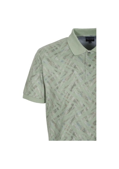 Erkek Polo Yaka Tişört Çağla Slim Fit Ribanalı Kol Pamuklu Baskılı T-shirt Ncs Jeans 1254-çağla Mint