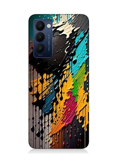 Tecno Camon 18 Uyumlu Tuvaldeki Pastel Boyalar Desenli Silikon Kılıf
