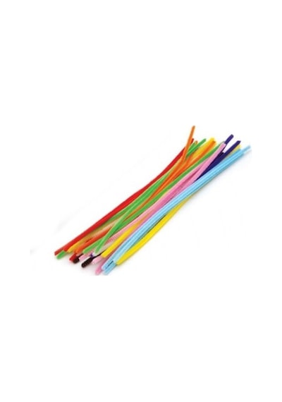 Şönil Renkli 30 Cm Renkli Fosforlu Tüylü Tel 20 Li- 1 Paket