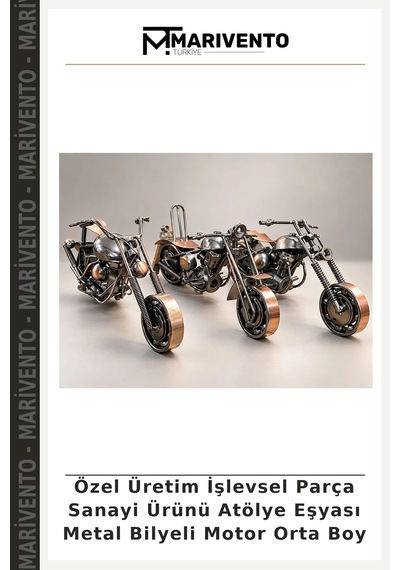 Özel Üretim İşlevsel Parça Sanayi Ürünü Atölye Eşyası Metal Bilyeli Motor Orta Boy