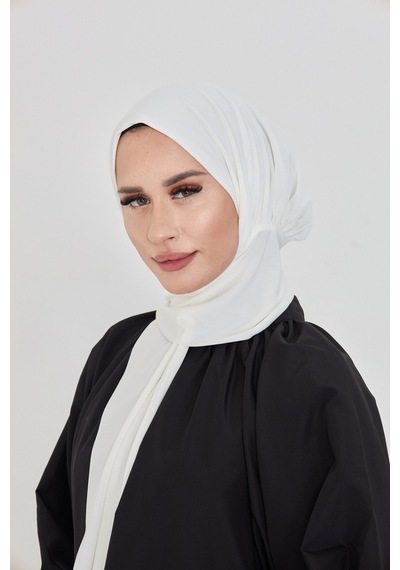 Hürrem Bone Krem Pratik Hazır Geçmeli Tesettür Bone Sandy Boyunluklu Çıtçıtlı 2505 40 Krem