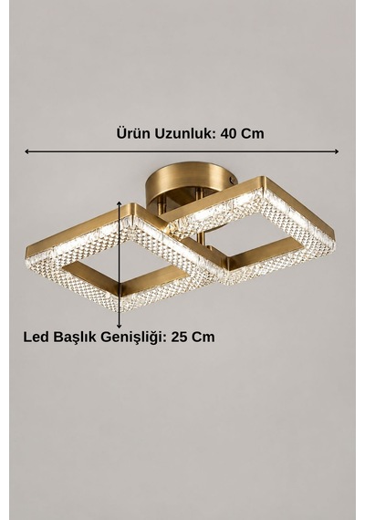Yakamoz Model 2"li Eskitme 3 Renk Modu Ledli Modern Tavana Sıfır Salon Mutfak Çocuk Yatak Odası Led Avize