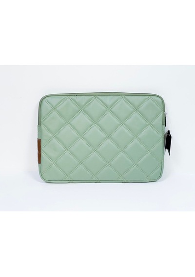 Laptop Çantası / Kılıfı Kapitone Tarzı Suni Deri Iç Ölçüleri: 24.5 X 34.5 Cm Mint Çok Renkli