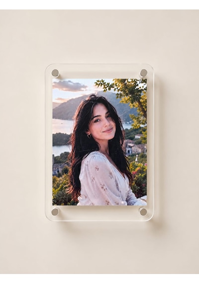Fotoğraf Baskısı Dahil 5 Adet 6 × 9 Cm Şeffaf Pleksi Fotoğraf Magneti
