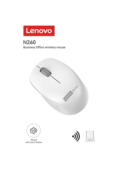 N260 Kablosuz Sessiz Mouse Beyaz 870042253 N260beyaz