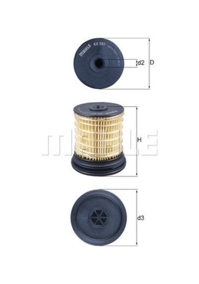 Mahle Kx397-99 Yakıt Filtresi Opel Antara 2.2 Cdti Chevrolet Captiva C100-c140 2.2 D 2010 Ve Sonrası 95174479-95492920-4820437-4818693