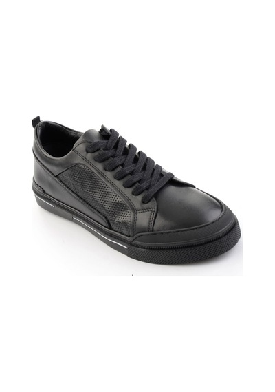 Bambi Siyah Hakiki Deri Erkek Sneaker E01549000303