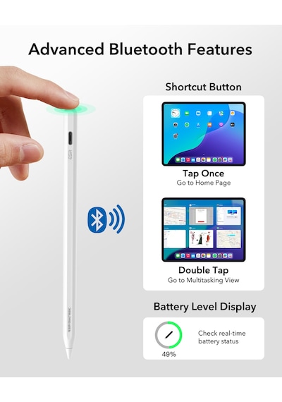 Geo Apple iPad Uyumlu Find My Özellikli Type-c Şarj Girişli Dijital Dokunmatik Kalem
