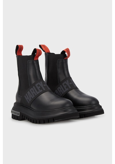 Harley Davidson Polperro Logolu Hakiki Deri Bot Erkek Bot 021m100557 Ctn Black Deri Siyah