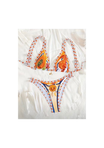 Lilly Summer Nectar Golden Charm Detaylı Bikini Turuncu Turuncu