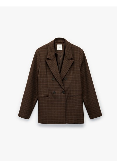 Koton Viskon Karışımlı Düğmeli Cep Detaylı Kruvaze Yaka Ekoseli Blazer Ceket Kahverengi Ekose 6wak50157uw Kahverengi Ekoseli Koton Viskon Karışımlı Düğmeli Cep Detaylı Kruvaze Yaka Ekoseli Blazer Ceket Kahverengi Ekose 6wak50157uw Kahverengi Ekoseli