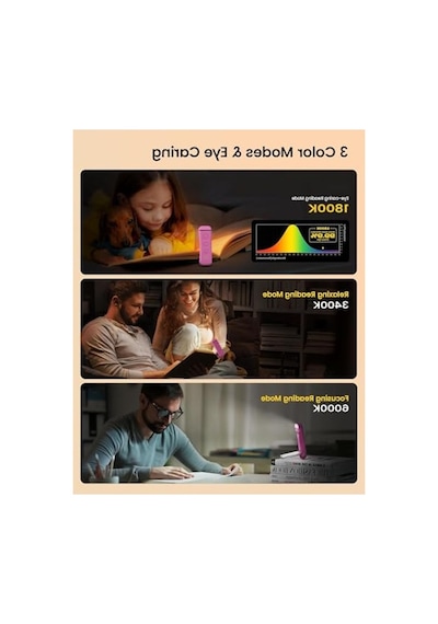 Usb Şarj Edilebilir Kitap Işığı İle Taşınabilir Ve Esnek Aydınlatma 10 Parça Siyah