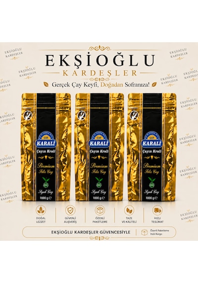 Karali Premium Filiz Siyah Çay 3 Kg 3 X 1 Kg