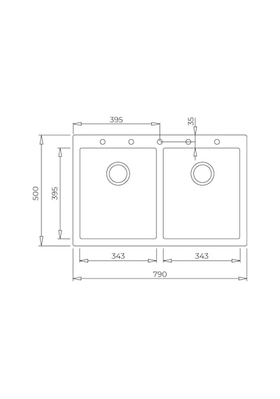 Teka Forsquare 790 Tg Çift Hazneli Tegranite+ Eviye - Siyah - 115260014