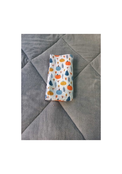 Truy Towel Baby Müslin Bek Örtüsü Gökyüzü Desen - Yeşil 120x120 Cm 2 Adet Ağız Mendili Beyaz