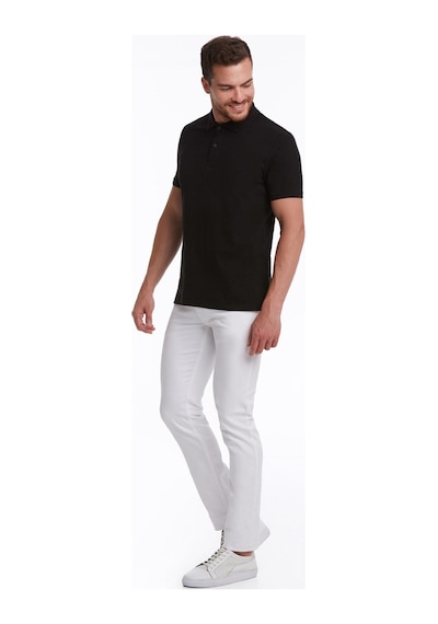 Hatemoğlu 530814660 Regular Fit Pamuk Polo Yaka Erkek Tişört Siyah