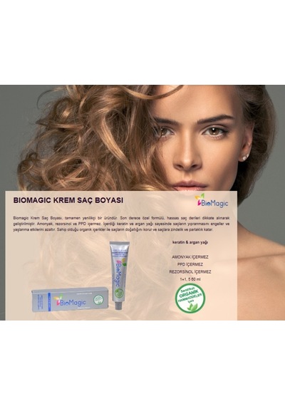 Biomagic Organik Sertifikalı Saç Boyası 60 Ml+Oksidan 90 Ml (329789424)