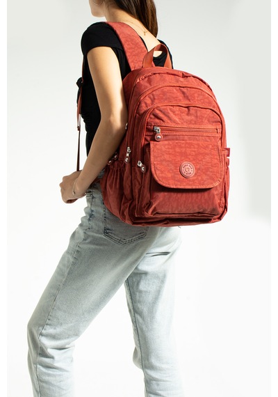 Nemo Bags Kiremit Unisex Okul Çantası, Crinkle Su Geçirmez Kumaş, Laptop Seyahat Sırt Çantası, 24 Lt, 40x30cm Diğer