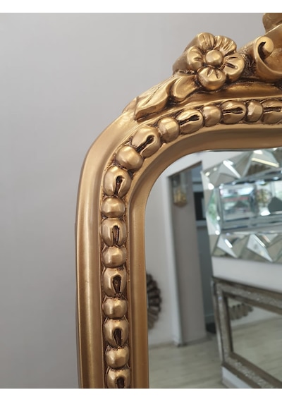 Ayna Denizi Princess Gold Model Altın Renk Dekoratif Ayaklı Boy Aynası Altın